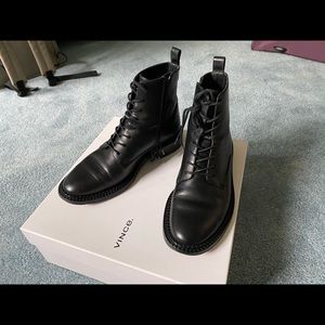 Vince black artisan boots